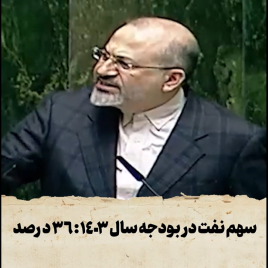 سهم واقعی نفت در بودجه 1403 ؛ 36 درصد و در لایحه بودجه 1405 ؛ 30 درصد !!